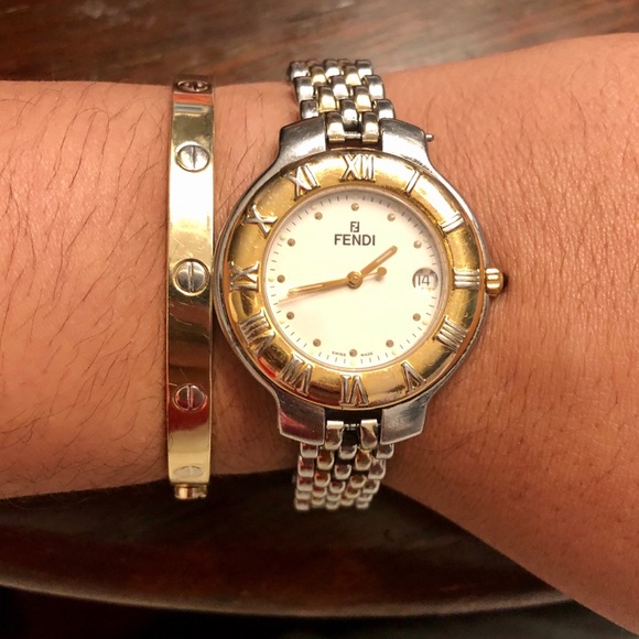 Vintage Fendi two tone swiss made watch - Picture 4 of 5